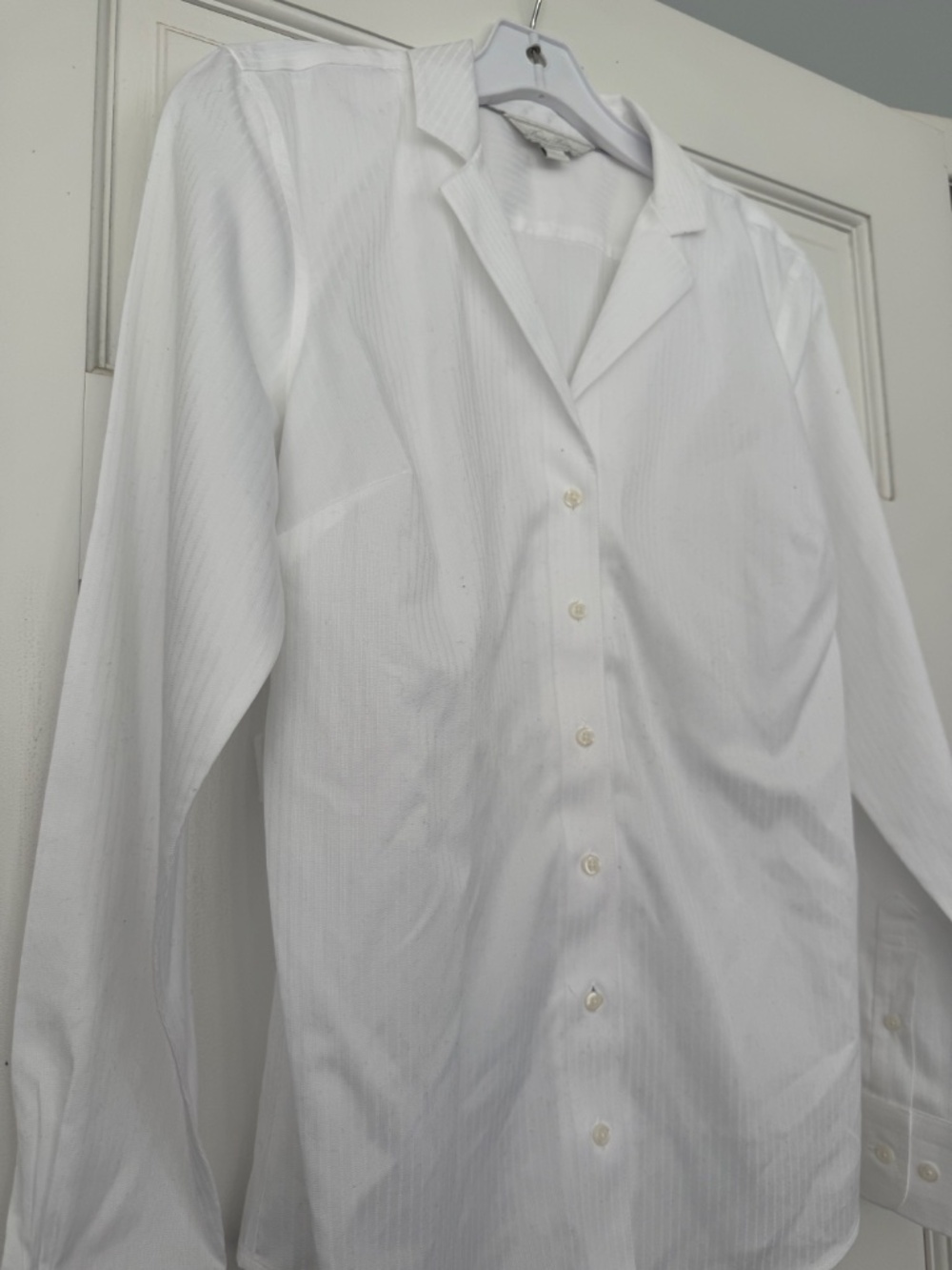 Brooks Brothers White Button Front Dress Shirt Size 4 - Picture 3 of 5